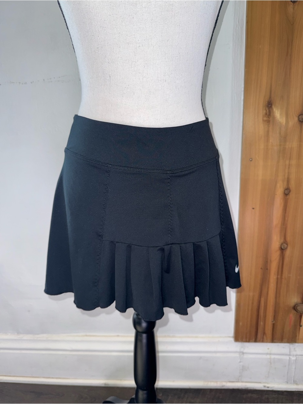Nike Black Tennis Skirt with Pleated Hem